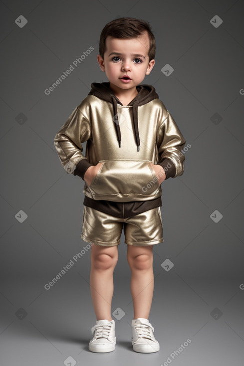 Albanian infant boy with  brown hair