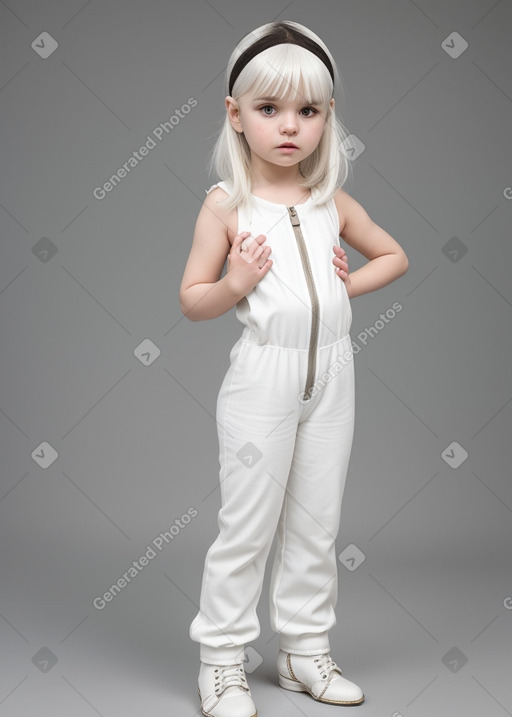 Albanian infant girl with  white hair