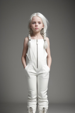 Russian child female with  white hair