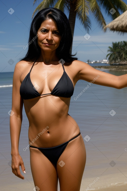 Peruvian 45 years female with  black hair