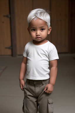 Nepalese infant boy with  white hair