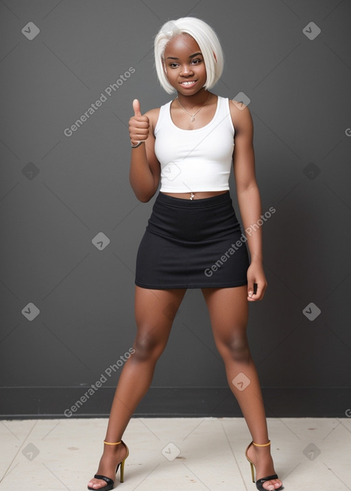 Nigerian teenager girl with  white hair