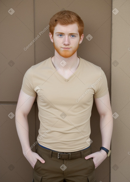 Spanish young adult male with  ginger hair