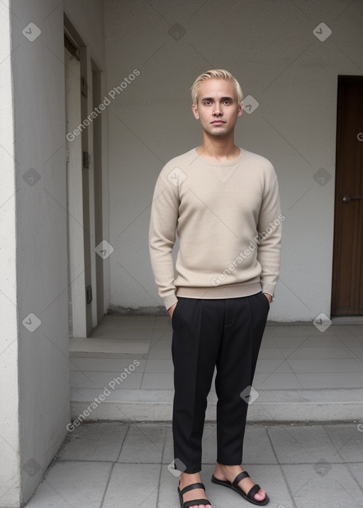 Guatemalan adult male with  blonde hair