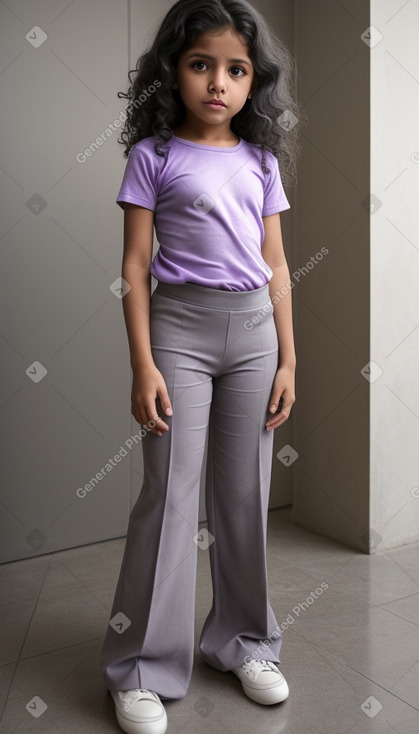 Venezuelan child female with  gray hair