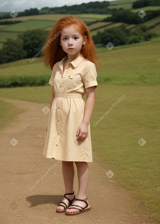 Peruvian infant girl with  ginger hair