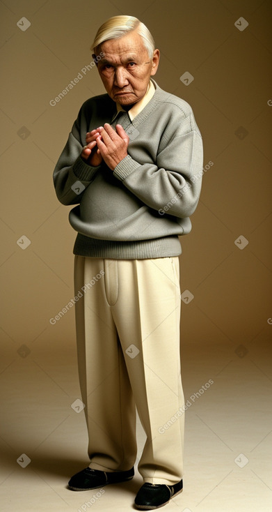 Uzbek elderly male with  blonde hair