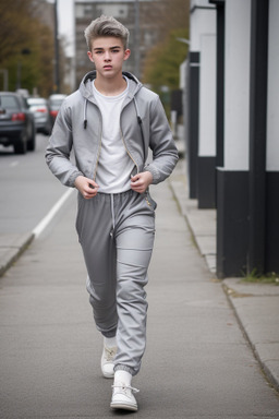 Irish teenager boy with  gray hair