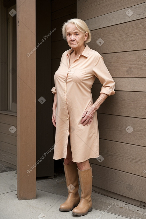 Elderly female with  blonde hair