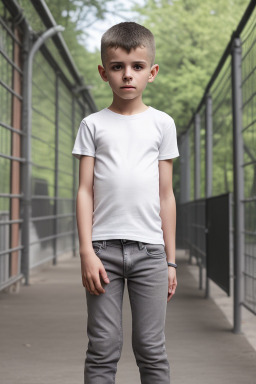 Serbian child male with  gray hair