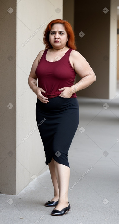 Qatari middle-aged female with  ginger hair