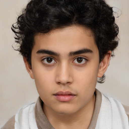 Neutral latino young-adult male with short  brown hair and brown eyes