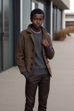 Teenager boy with  brown hair