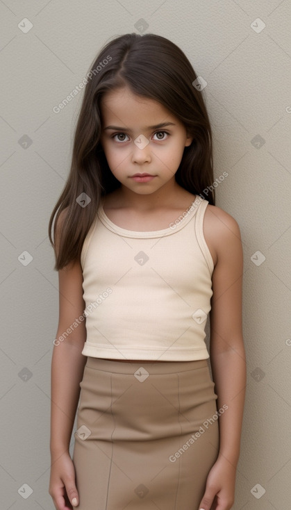 Child female with  brown hair