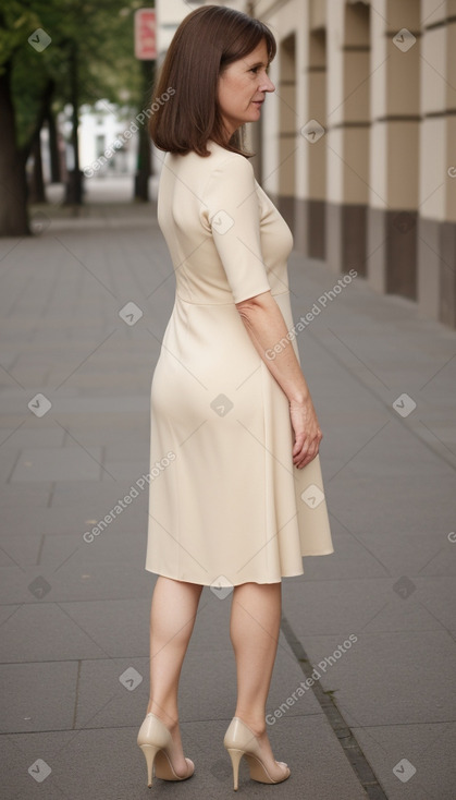 Czech middle-aged female with  brown hair