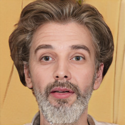 Neutral white adult male with short  brown hair and brown eyes
