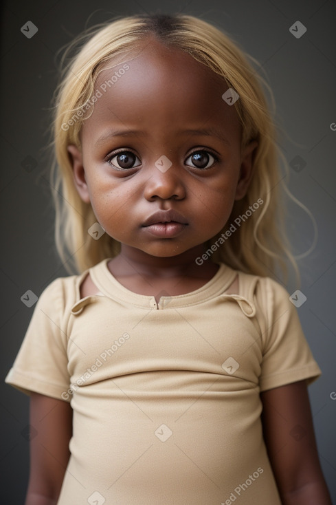 Ethiopian infant girl with  blonde hair