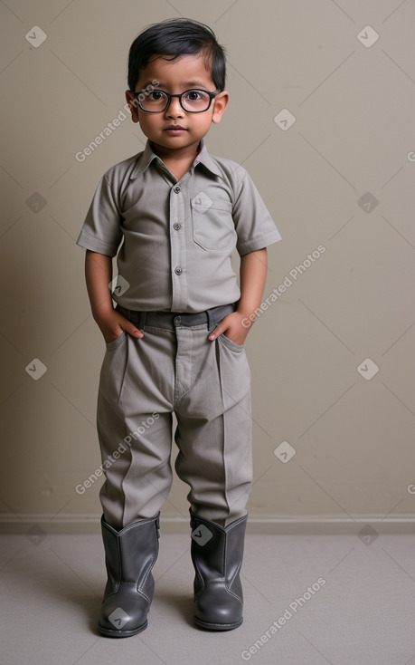 Nepalese infant boy with  gray hair