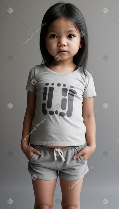 Indonesian infant girl with  gray hair