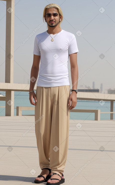 Qatari adult male with  blonde hair