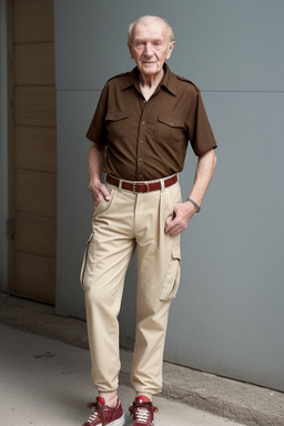 Albanian elderly male with  ginger hair