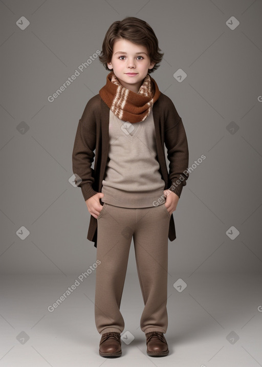 Bulgarian child boy with  brown hair