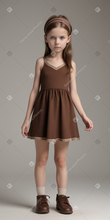 Latvian child girl with  brown hair