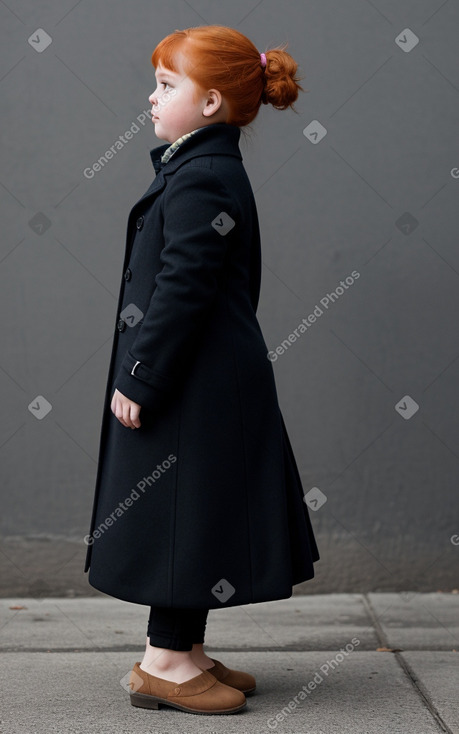 Mexican child girl with  ginger hair