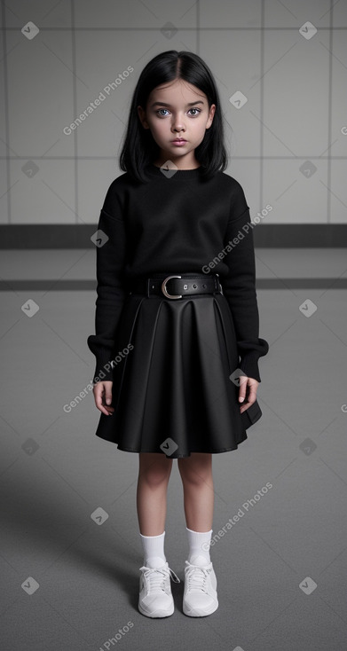 Child girl with  black hair