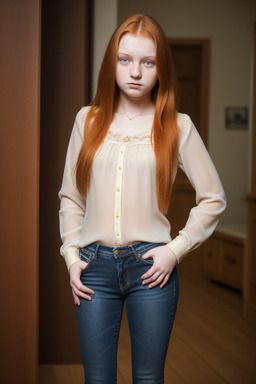 Russian teenager girl with  ginger hair