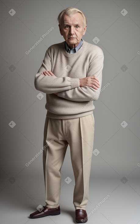 Polish elderly male with  blonde hair