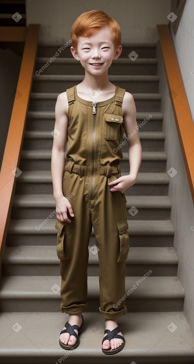 Korean child boy with  ginger hair