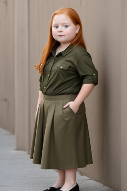 Peruvian child girl with  ginger hair