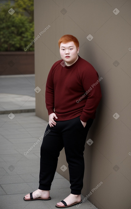 Chinese young adult male with  ginger hair