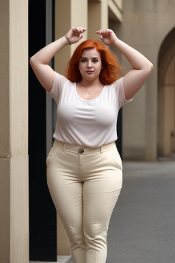 Portuguese adult female with  ginger hair