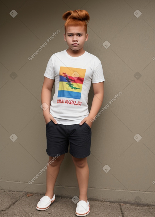 Bolivian teenager boy with  ginger hair