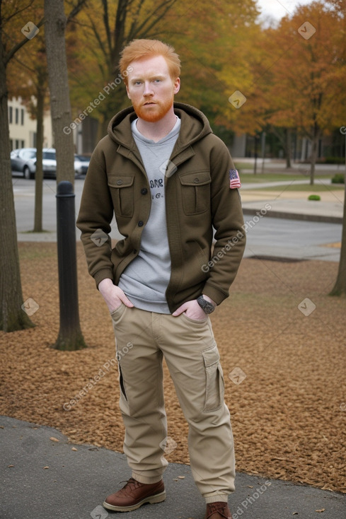 American adult male with  ginger hair