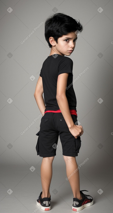 Costa rican child boy with  black hair