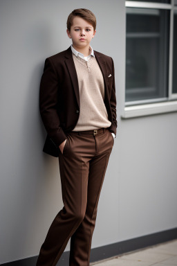 Swedish teenager boy with  brown hair