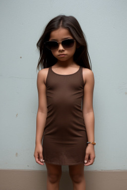 Nicaraguan child girl with  brown hair