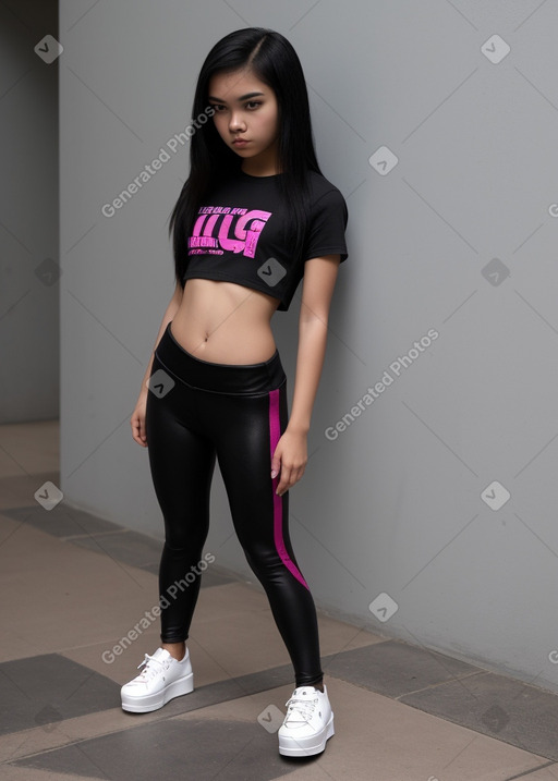 Malaysian teenager girl with  black hair