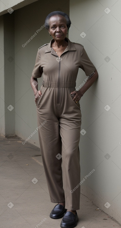 Kenyan elderly female with  black hair