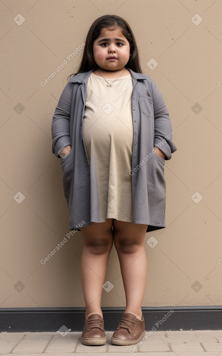 Egyptian child girl with  brown hair