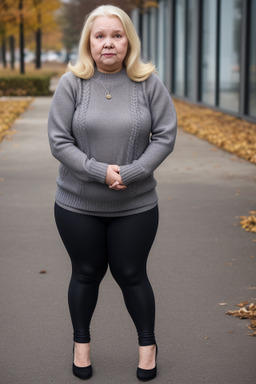 Latvian elderly female with  blonde hair