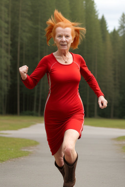 Finnish elderly female with  ginger hair