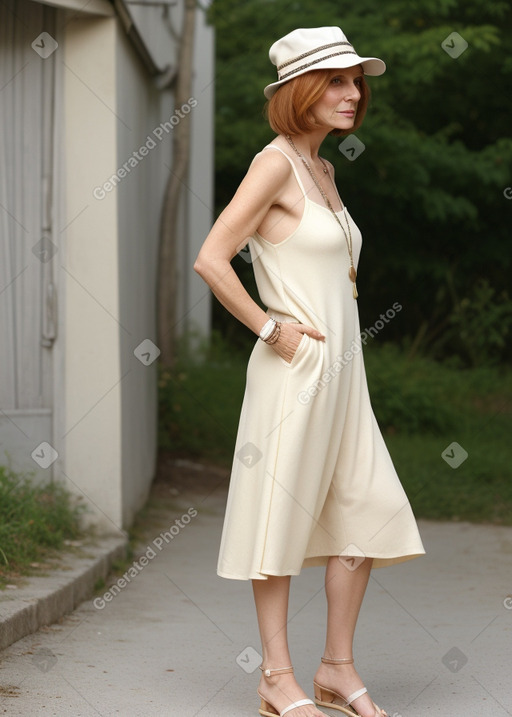 Serbian middle-aged female with  ginger hair