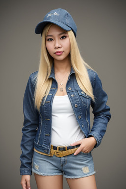 Malaysian adult female with  blonde hair