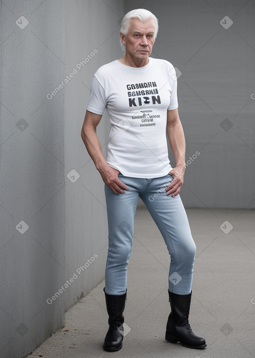 Estonian elderly male with  white hair