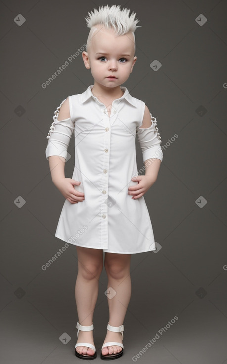 Czech infant girl with  white hair