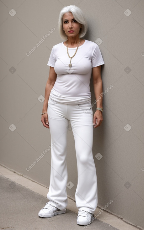 Moroccan middle-aged female with  white hair